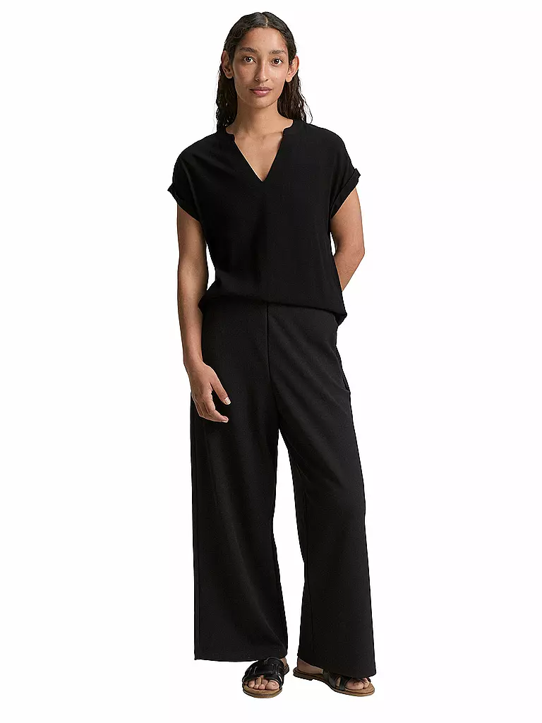TOM TAILOR | Blouse-chemise | schwarz
