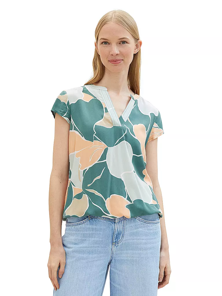 TOM TAILOR | Bluse | Vert foncé