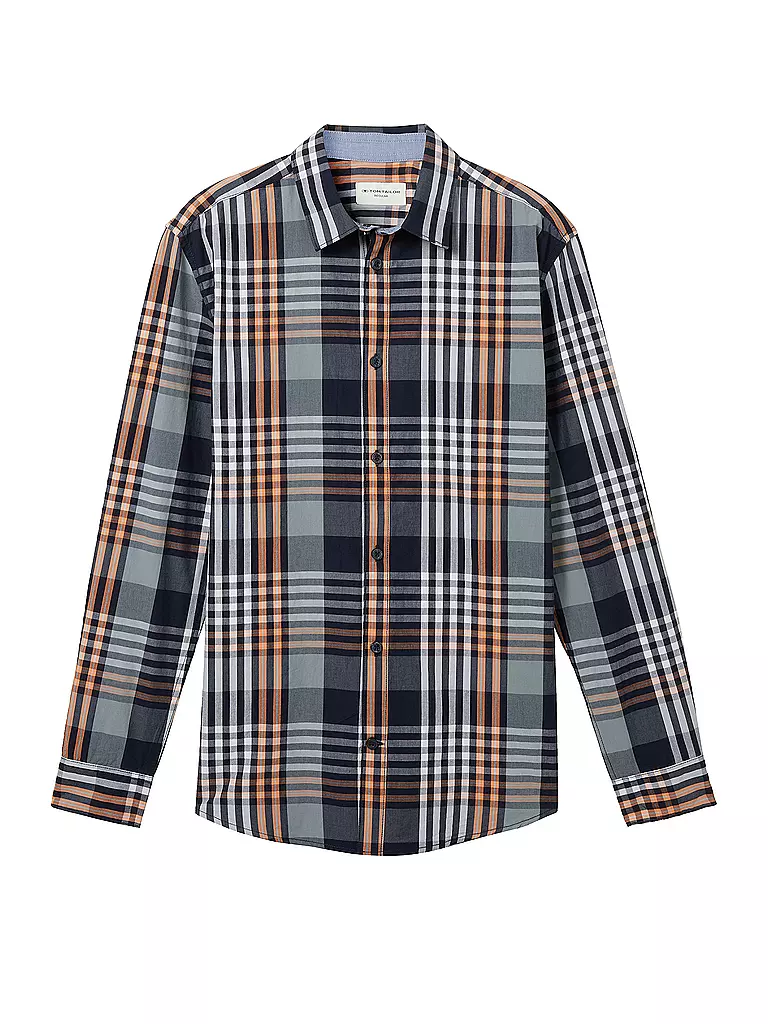 TOM TAILOR | Chemise coupe droite | Bleu foncé