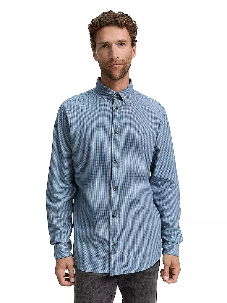 TOM TAILOR | Chemise coupe droite | Bleu