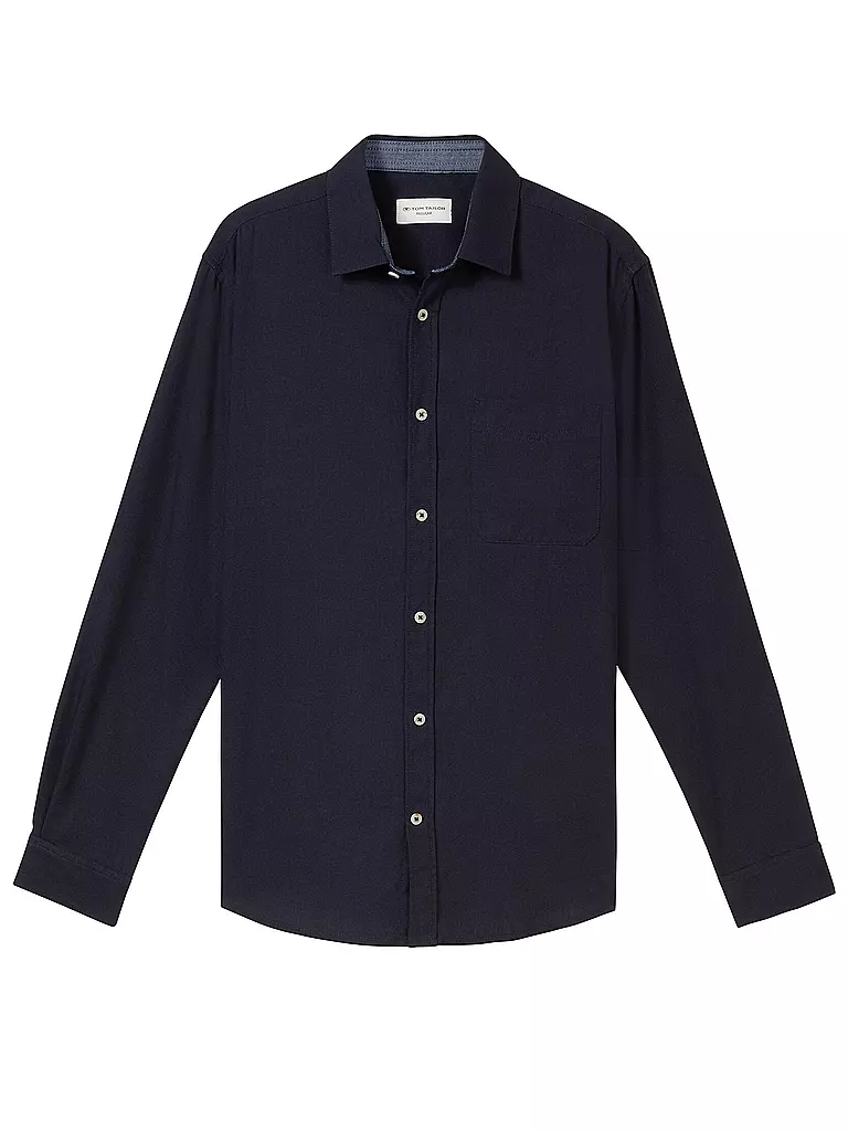 TOM TAILOR | Chemise coupe regular | Bleu foncé