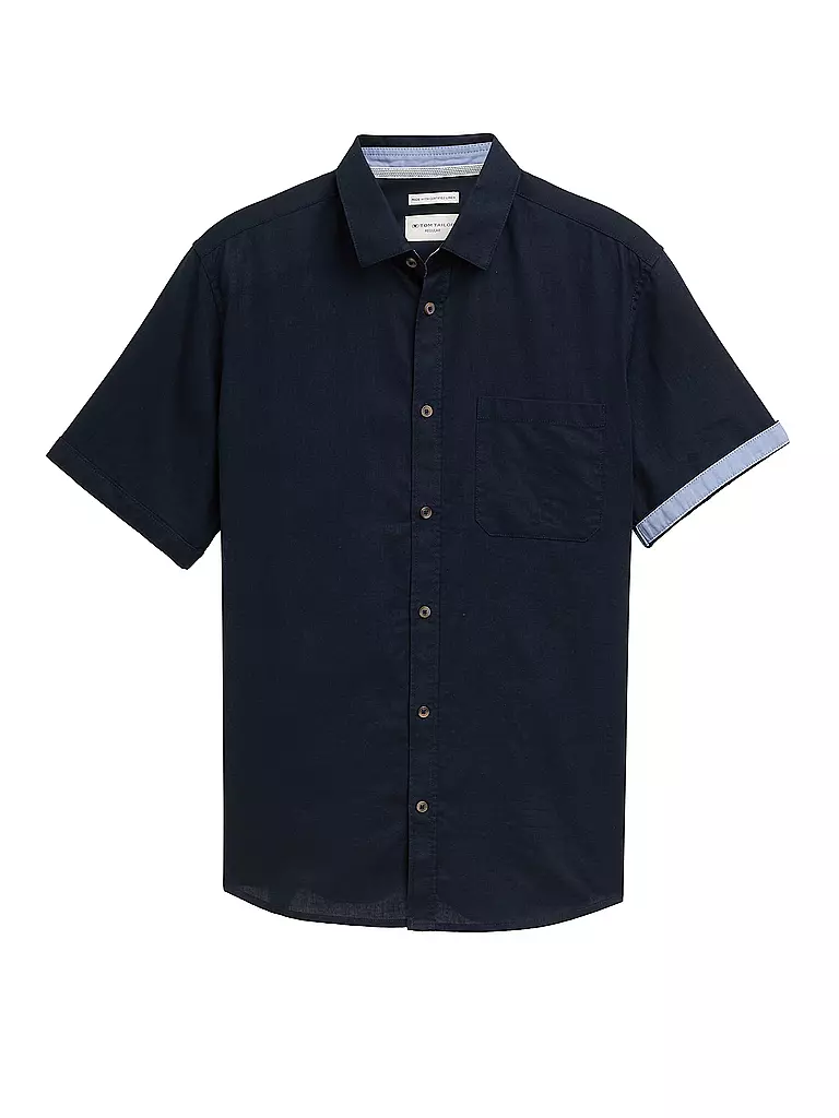 TOM TAILOR | Chemise coupe regular | Bleu foncé