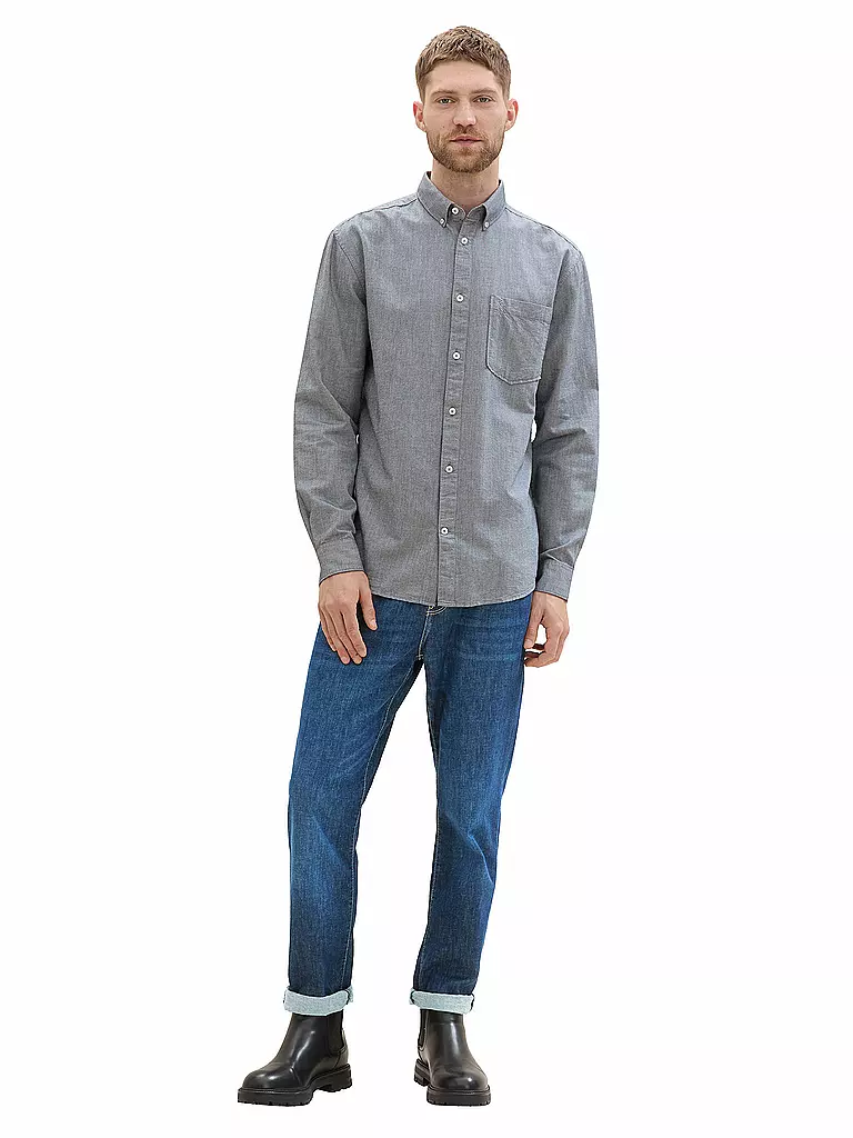 TOM TAILOR | Chemise coupe regular | grau