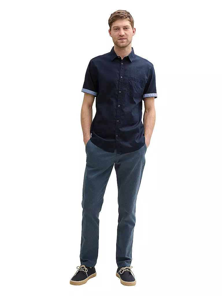 TOM TAILOR | Chemise coupe regular | Bleu foncé