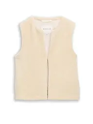 TOM TAILOR | Gilet aspect fourrure | Beige