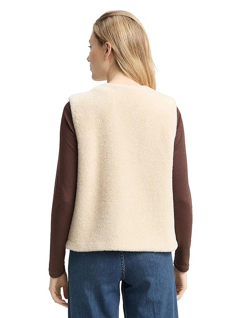 TOM TAILOR | Gilet aspect fourrure | 
