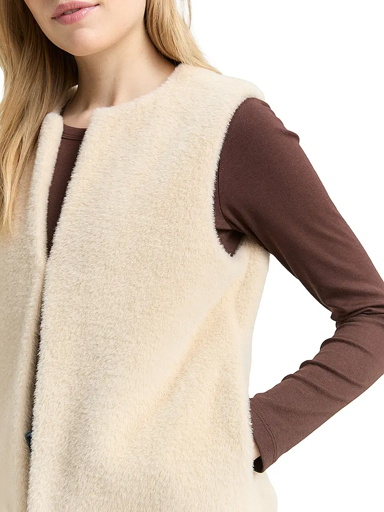TOM TAILOR | Gilet aspect fourrure | 