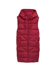 TOM TAILOR | Gilet matelassé | Rouge foncé