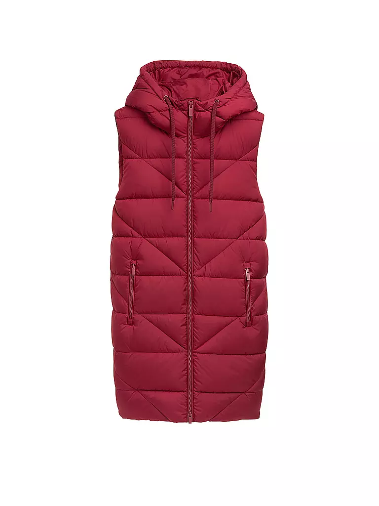 TOM TAILOR | Gilet matelassé | dunkelrot