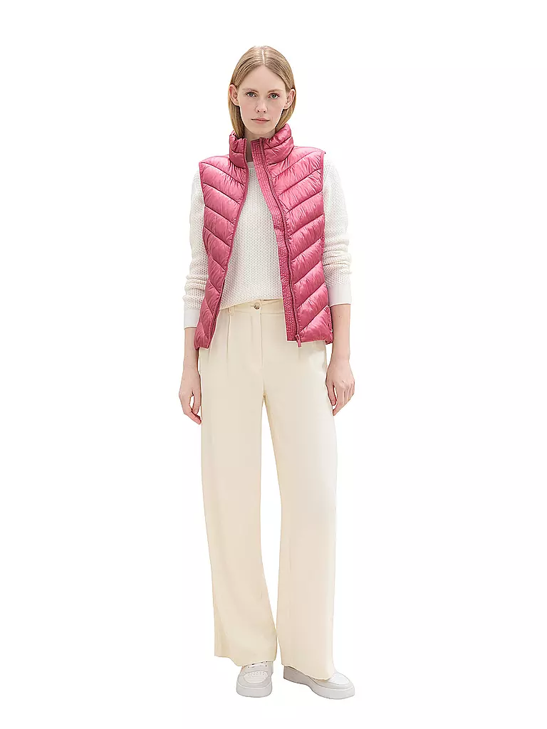 TOM TAILOR | Gilet matelassé | Rose vif