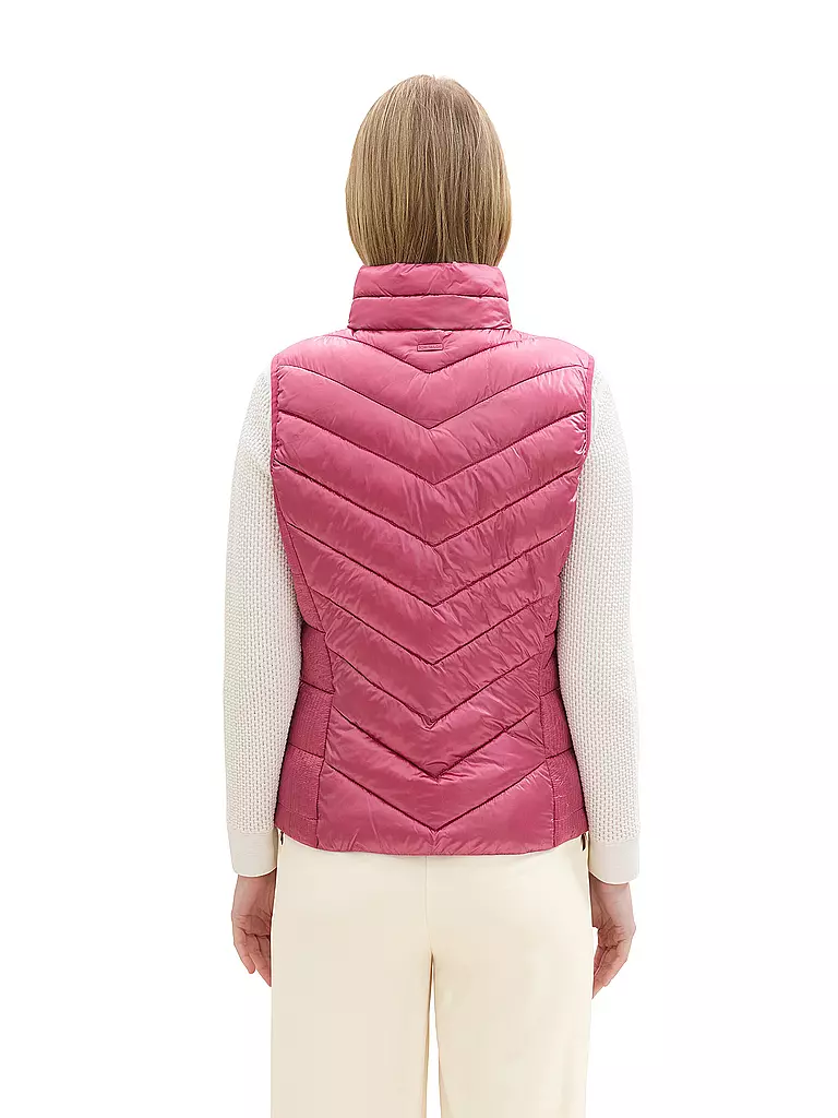 TOM TAILOR | Gilet matelassé | Rose vif