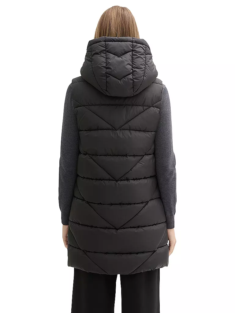 TOM TAILOR | Gilet matelassé | schwarz