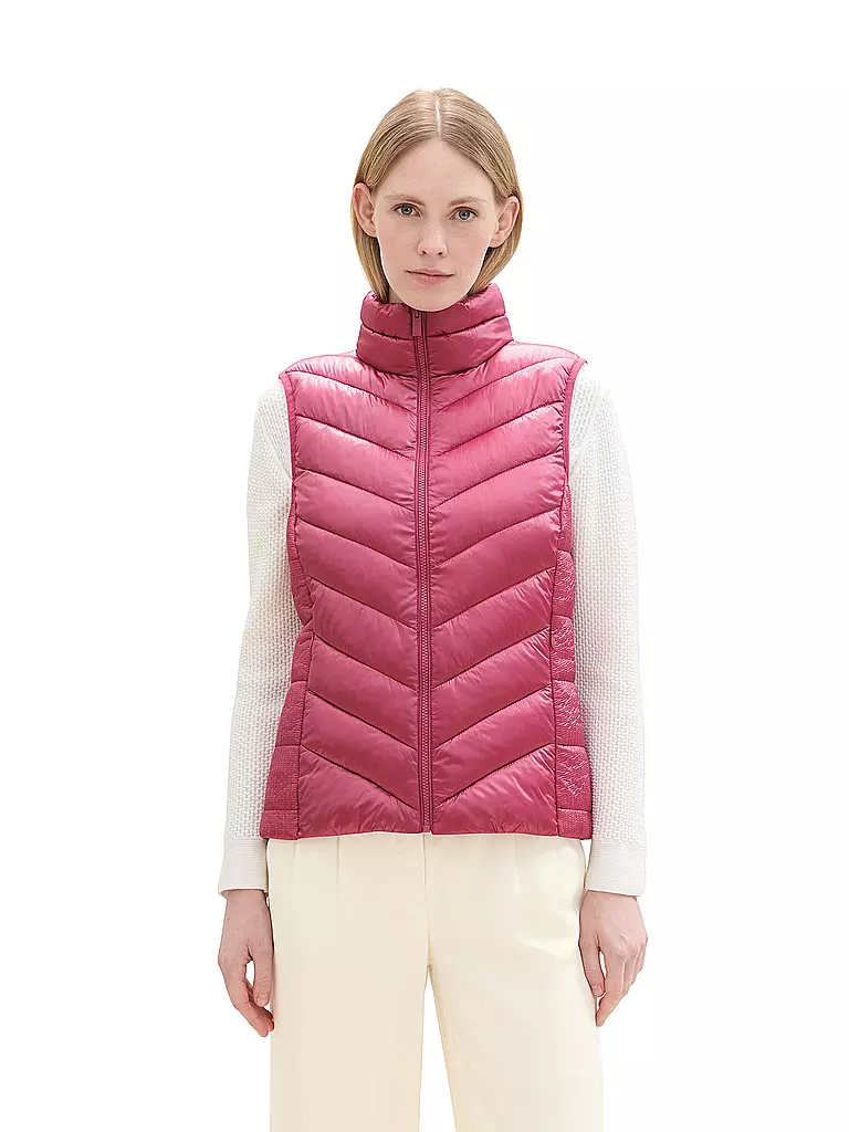 TOM TAILOR | Gilet matelassé | Rose vif