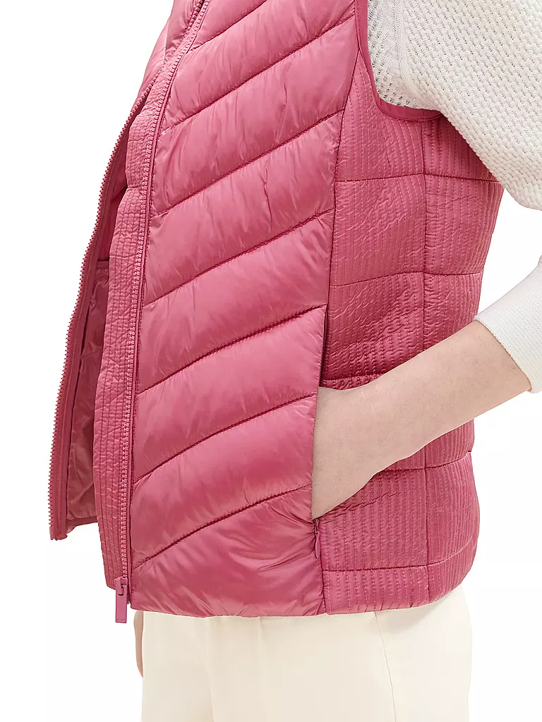 TOM TAILOR | Gilet matelassé | Rose vif