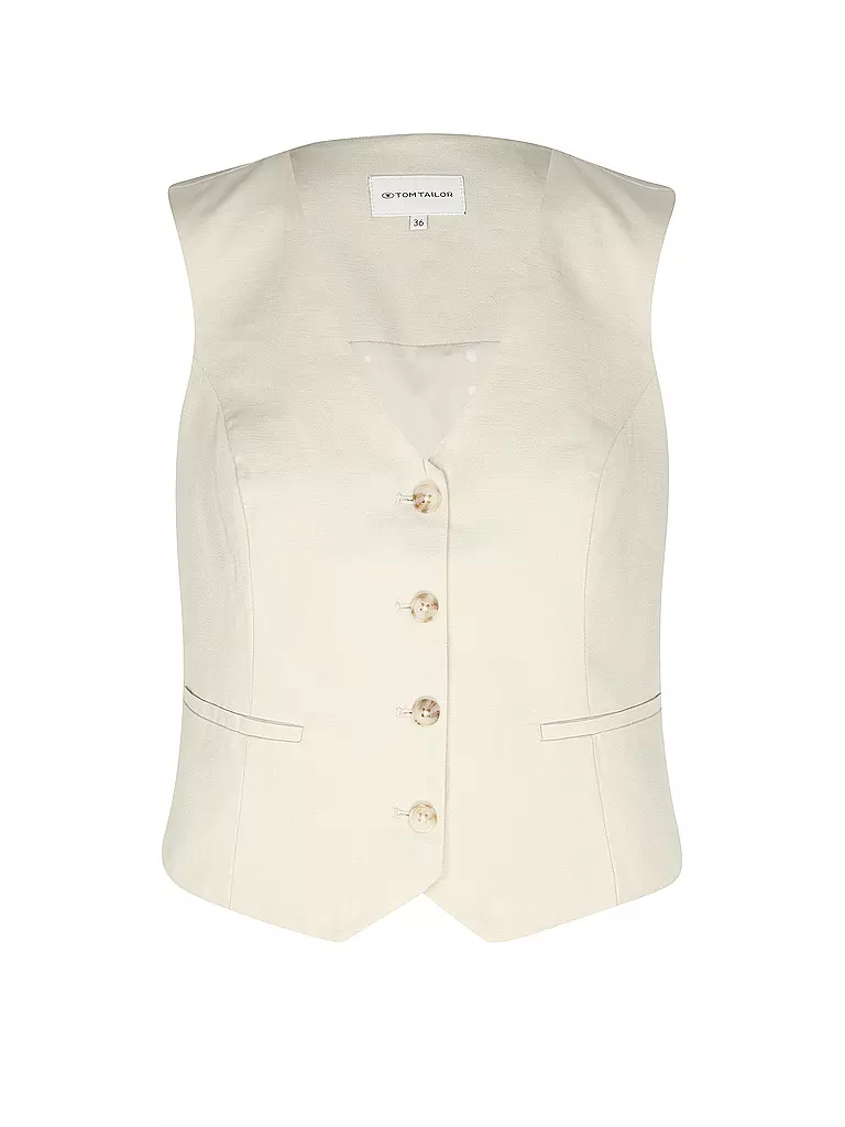 TOM TAILOR | Gilet | creme