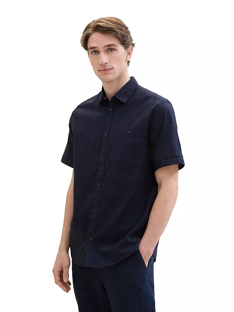 TOM TAILOR | Hemd Regular Fit  | Bleu foncé