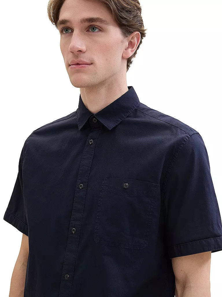 TOM TAILOR | Hemd Regular Fit  | Bleu foncé
