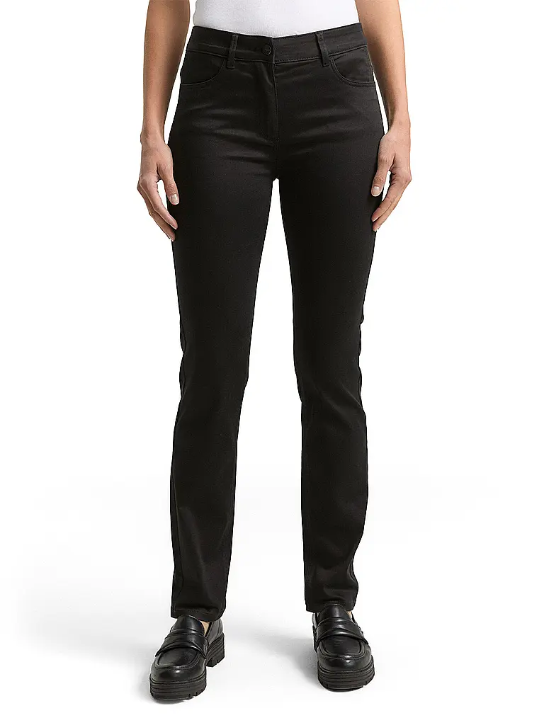 TOM TAILOR | Hose Slim Fit TTEDDA 
Marque: TOM TAILOR
Couleur: noir
Catégories: Mode,Femme

Matériel: Coton,Lyocell,Stretch
Motif: Uni
Longueur (Pantalons/Jeans): Longueur normale
Style: Casual
Hauteur de taille: Taille moyenne
Détails: Poches latérales | Noir