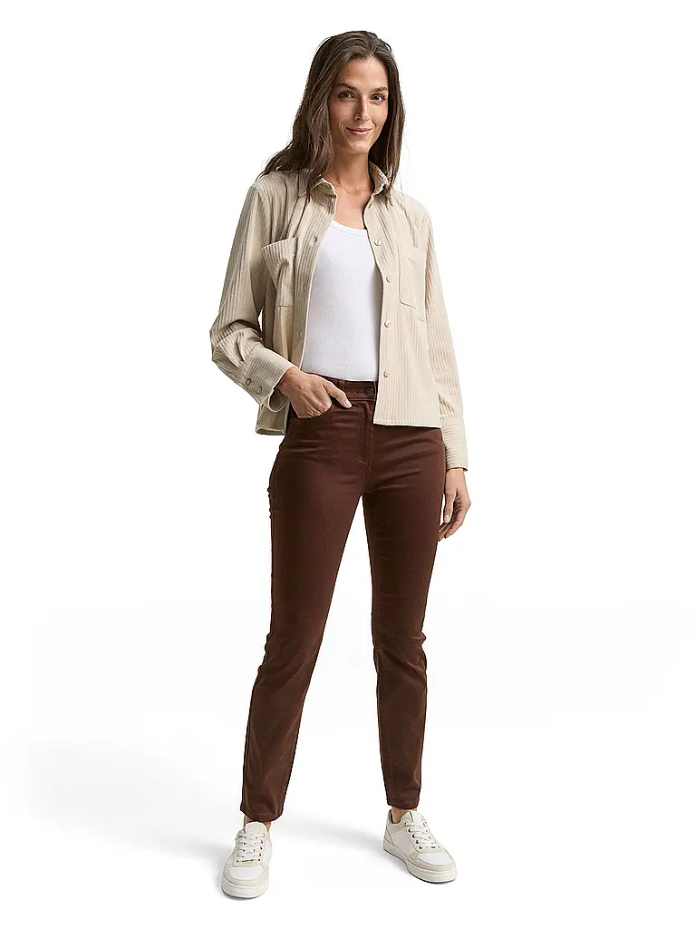 TOM TAILOR | Hose Slim Fit TTEDDA  | braun