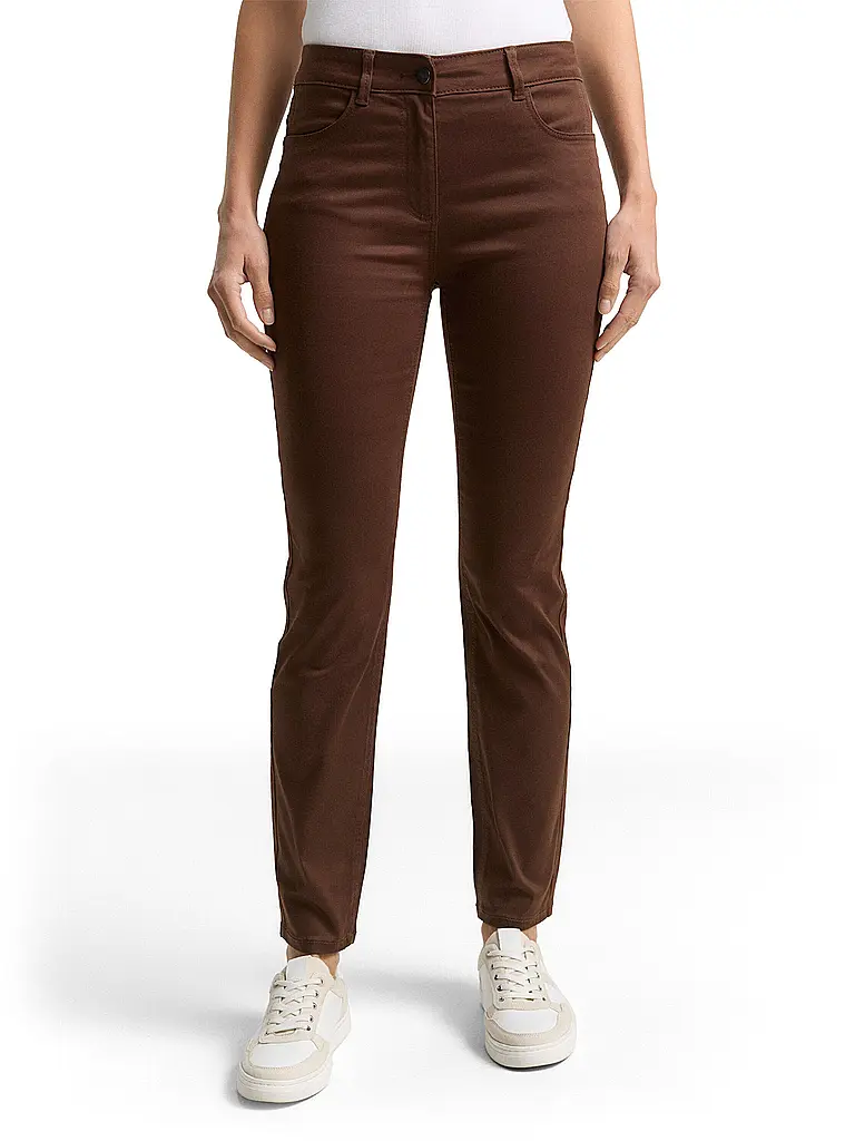 TOM TAILOR | Hose Slim Fit TTEDDA  | braun