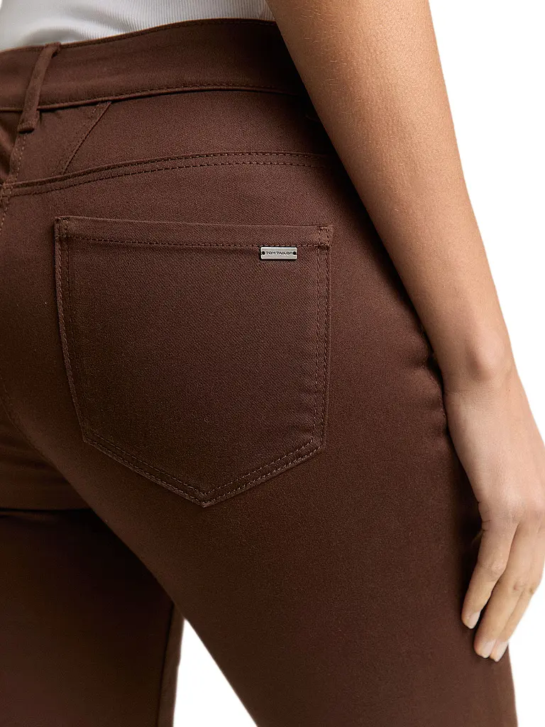 TOM TAILOR | Hose Slim Fit TTEDDA  | braun