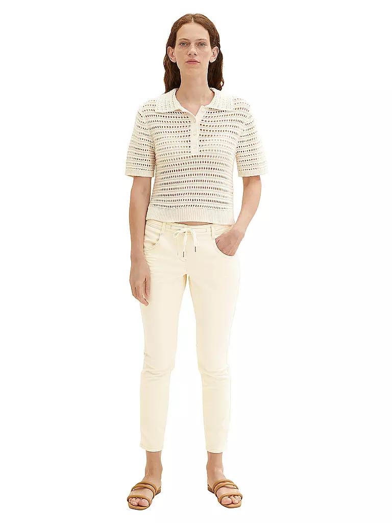 TOM TAILOR | Jeans 7/8 Tapered Relaxed Fit | Crème