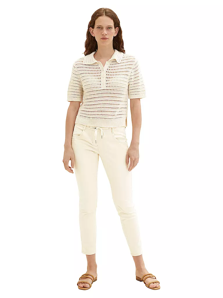 TOM TAILOR | Jeans 7/8 Tapered Relaxed Fit | Crème