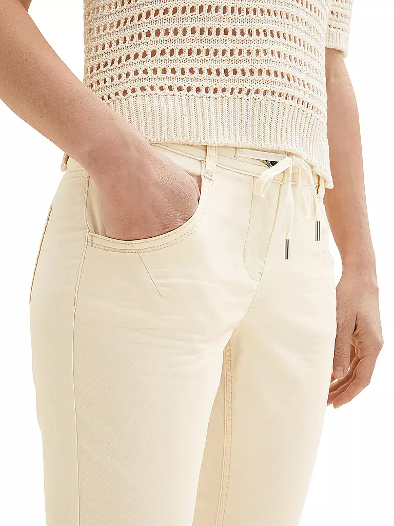 TOM TAILOR | Jeans 7/8 Tapered Relaxed Fit | Crème