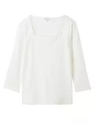 TOM TAILOR | Langarmshirt  | Blanc