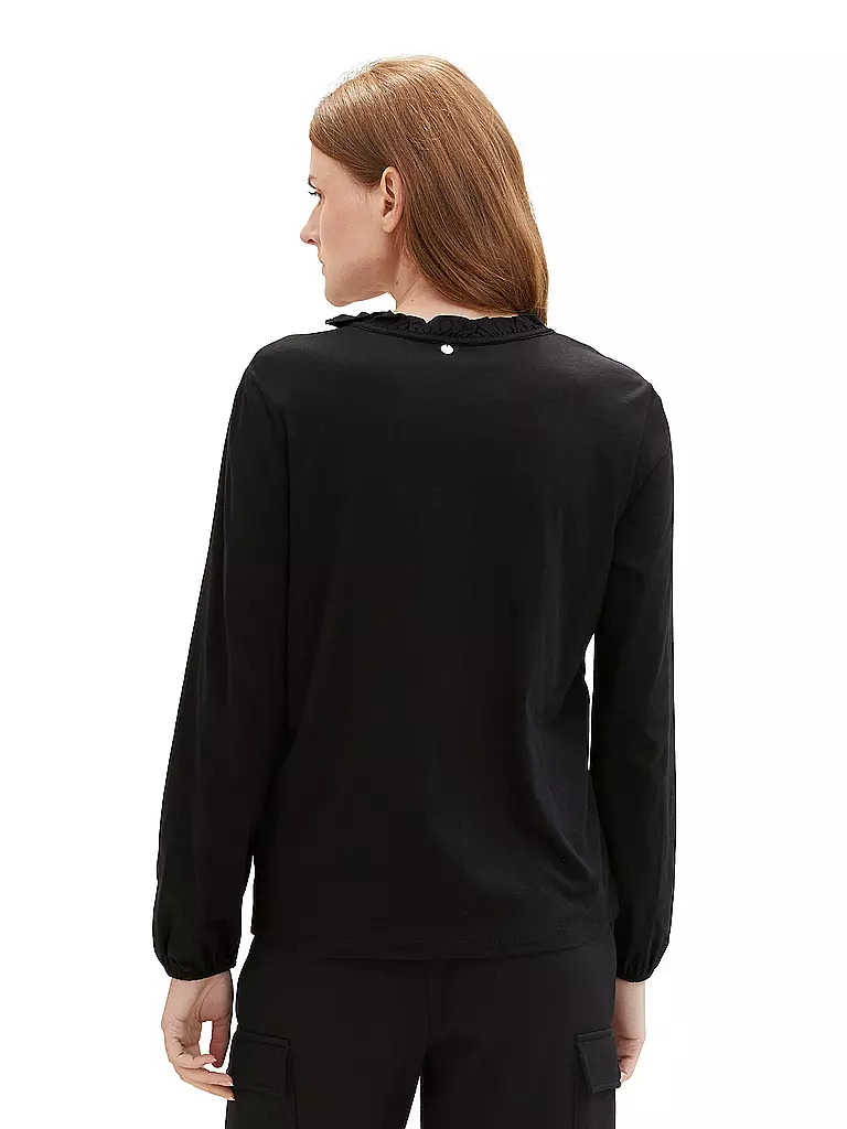 TOM TAILOR | Langarmshirt  | Noir