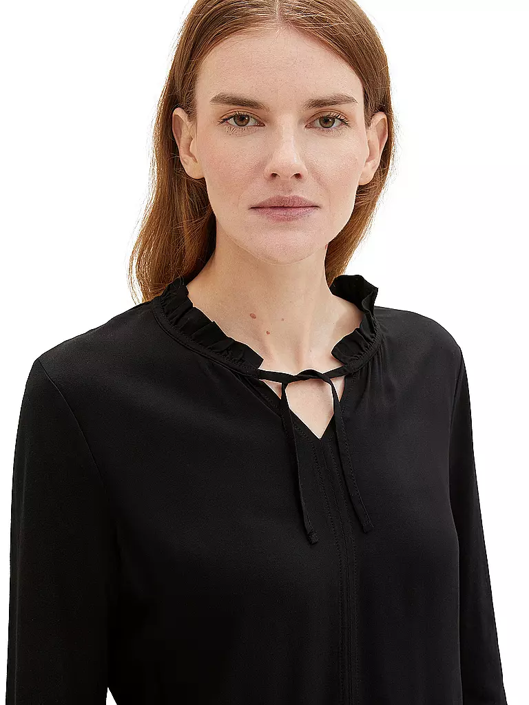 TOM TAILOR | Langarmshirt  | Noir
