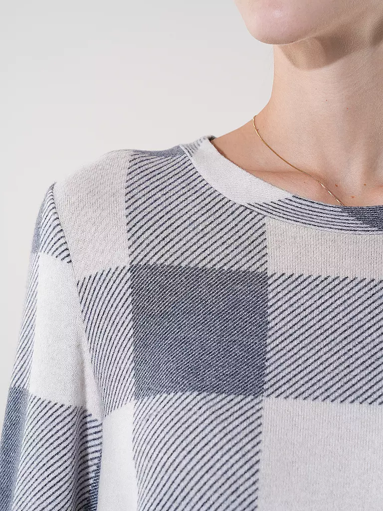 TOM TAILOR | Langarmshirt COSY CHECK | Gris clair