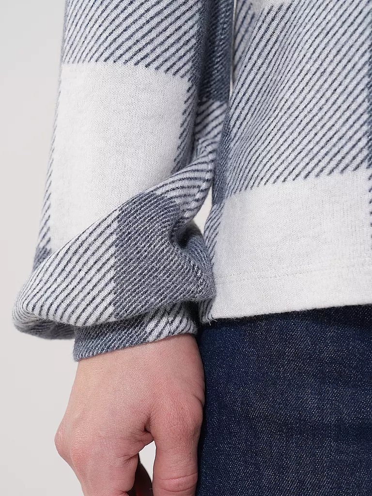 TOM TAILOR | Langarmshirt COSY CHECK | Gris clair