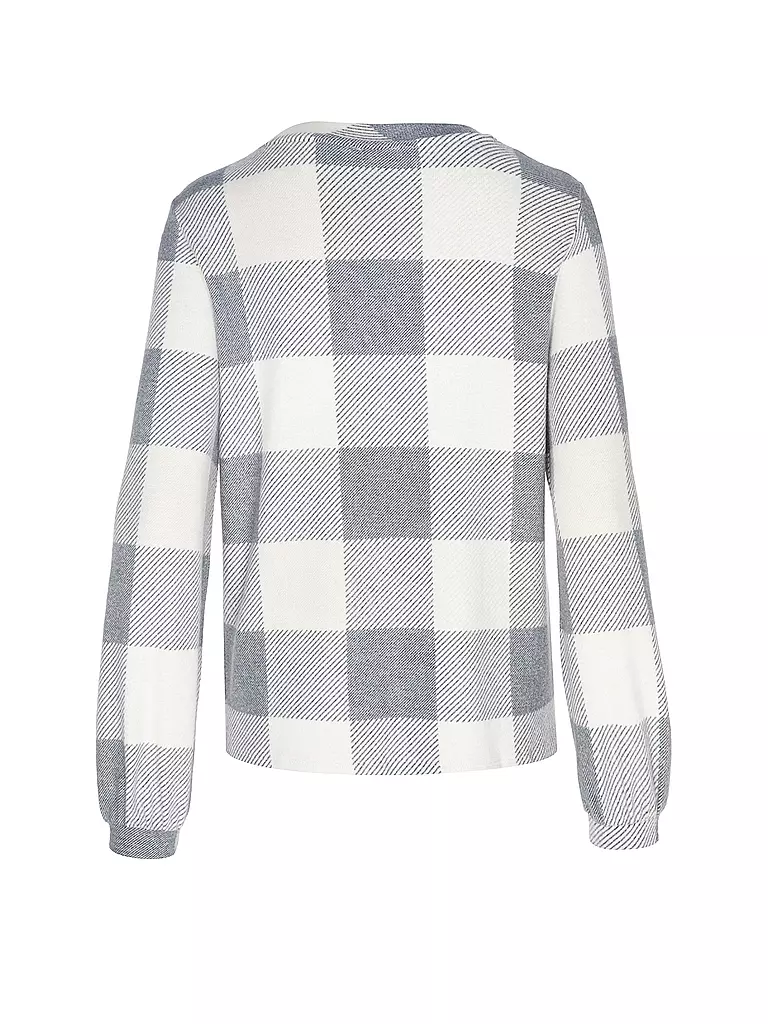 TOM TAILOR | Langarmshirt COSY CHECK | Gris clair