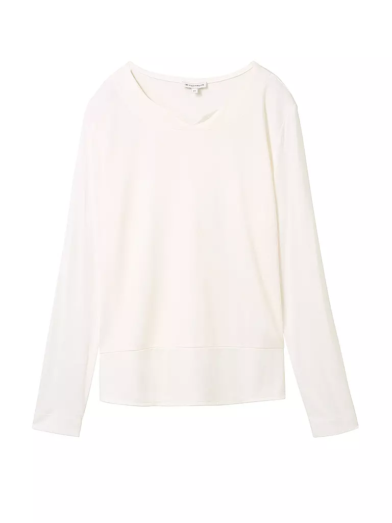 TOM TAILOR | Langarmshirt | Blanc