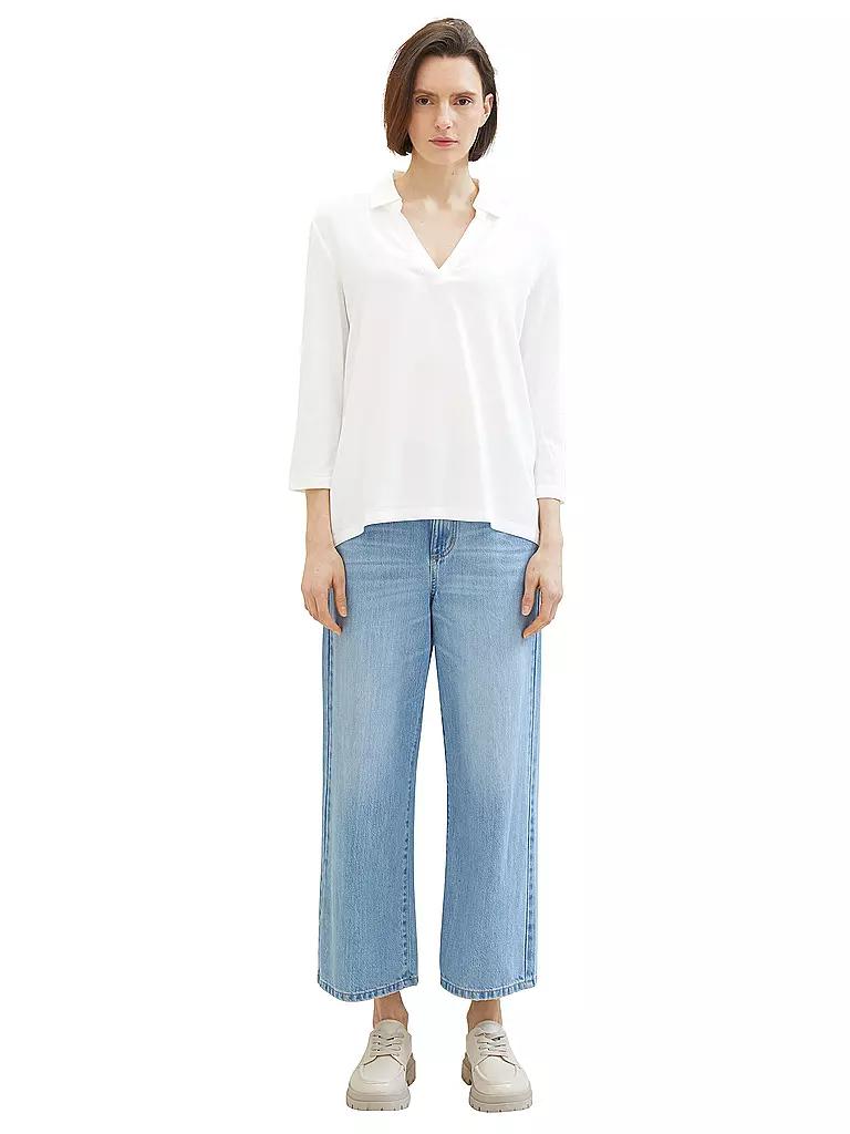TOM TAILOR | Langarmshirt | Blanc