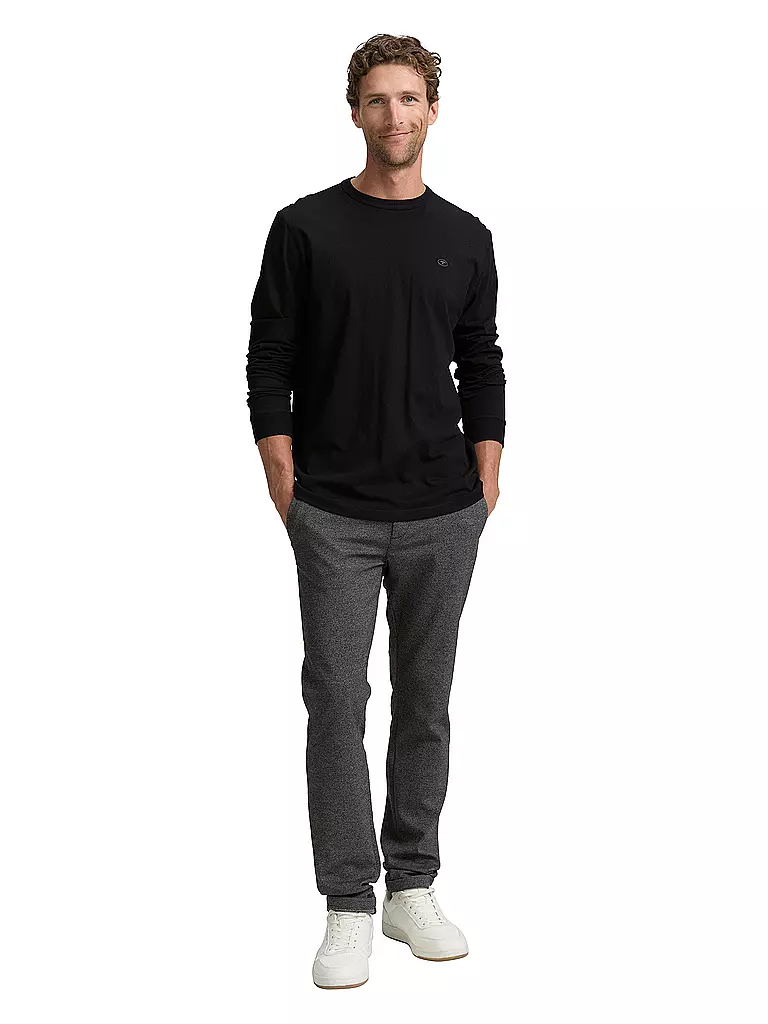 TOM TAILOR | Langarmshirt | schwarz