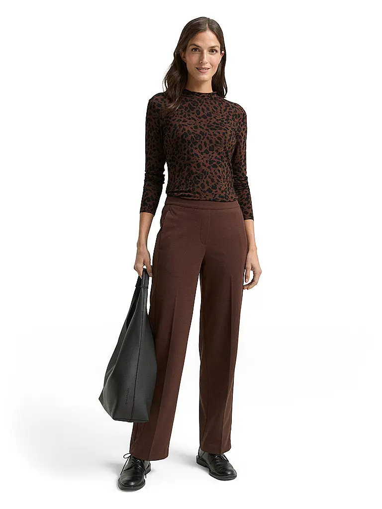 TOM TAILOR | Langarmshirt | Marron