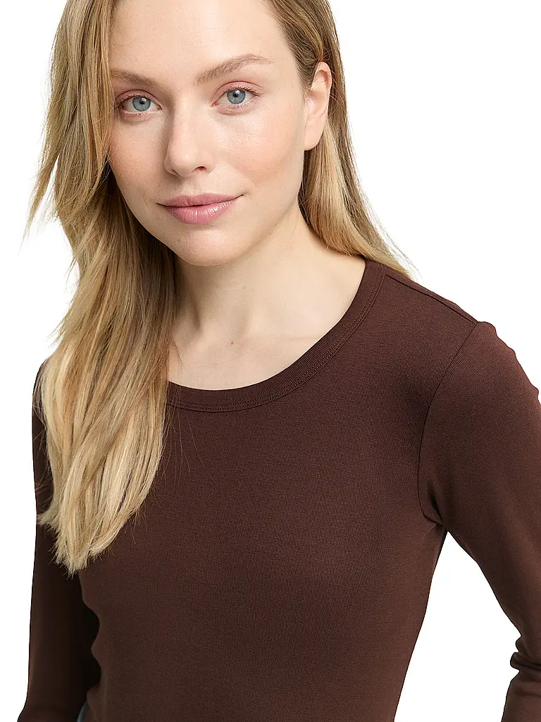 TOM TAILOR | Langarmshirt | Marron