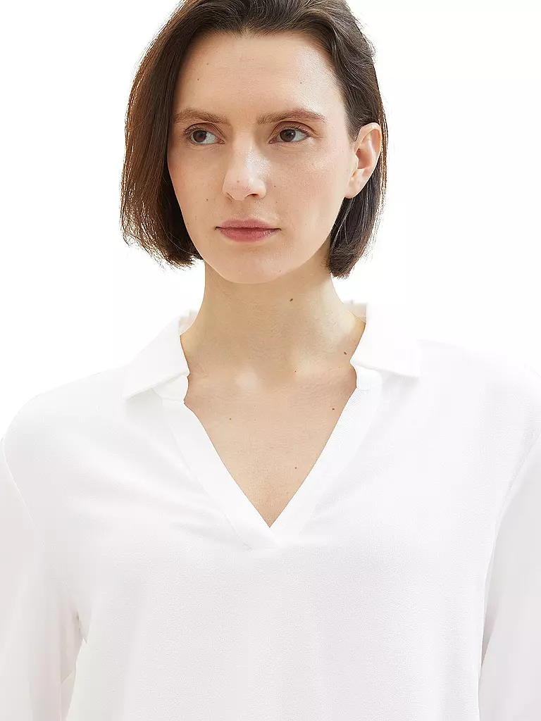 TOM TAILOR | Langarmshirt | Blanc