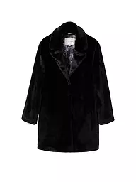 TOM TAILOR | Mantel in Felloptik | Noir