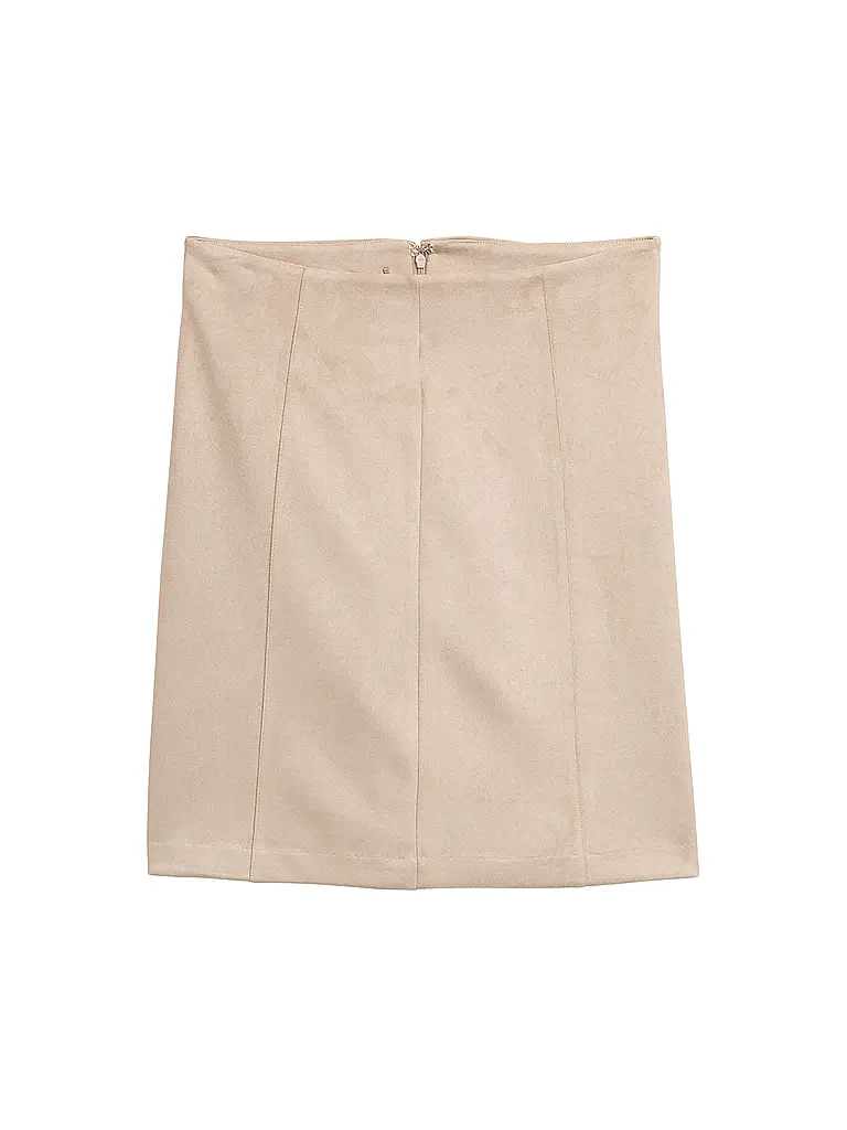 TOM TAILOR | Mini-jupe aspect cuir | beige