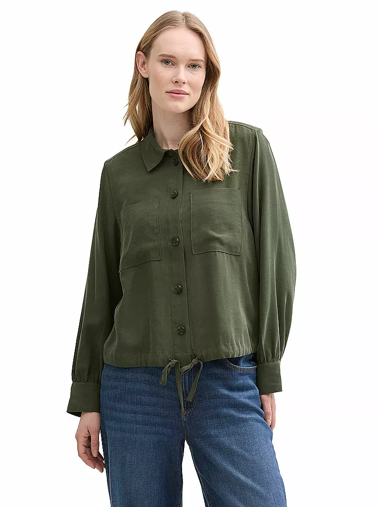 TOM TAILOR | Overshirt | Vert foncé