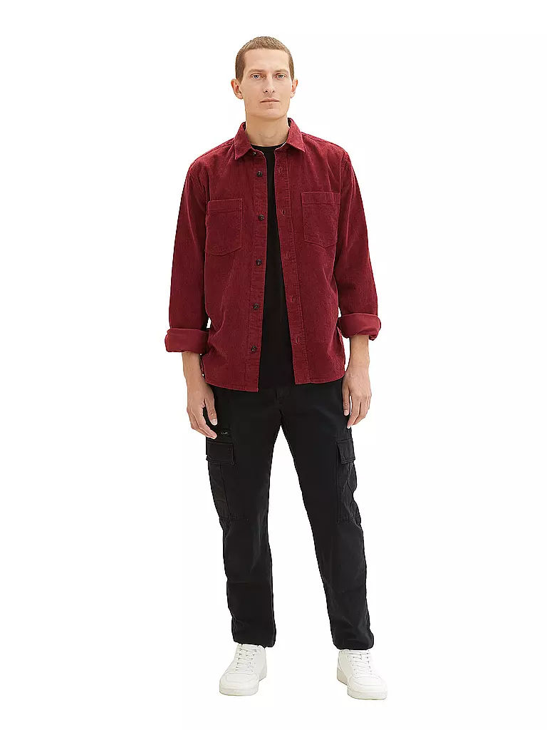 TOM TAILOR | Overshirt | Rouge foncé
