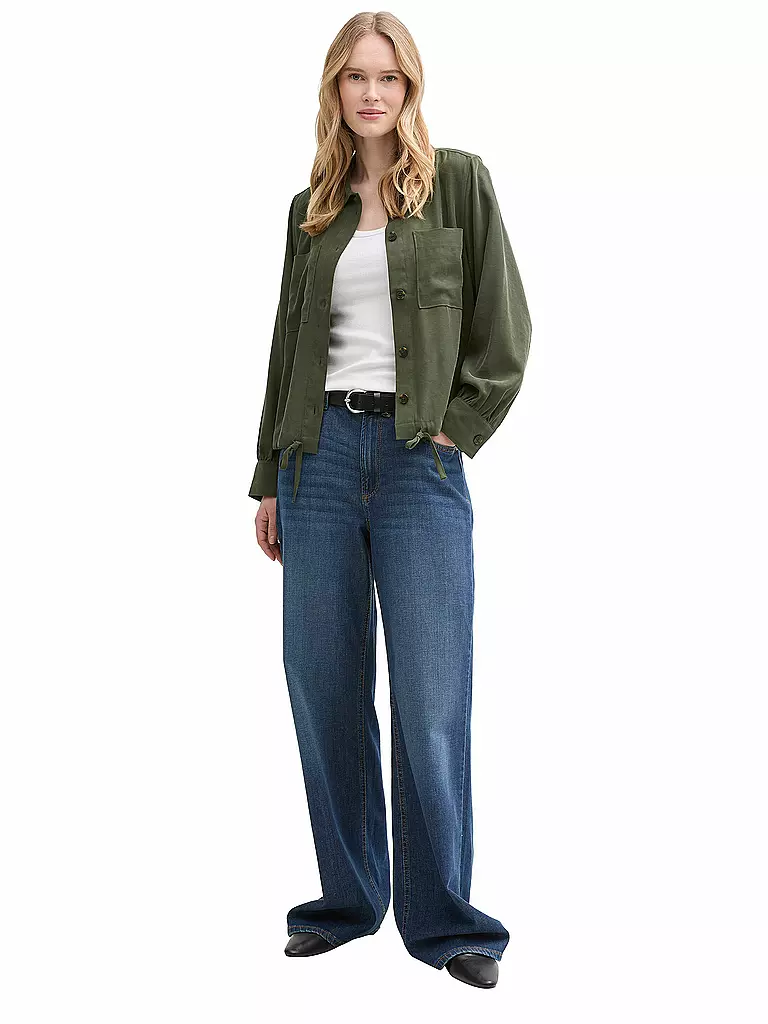 TOM TAILOR | Overshirt | Vert foncé