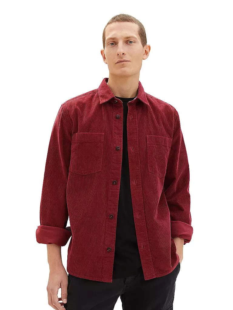 TOM TAILOR | Overshirt | Rouge foncé