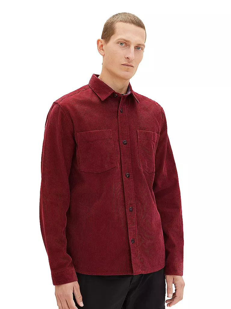 TOM TAILOR | Overshirt | Rouge foncé