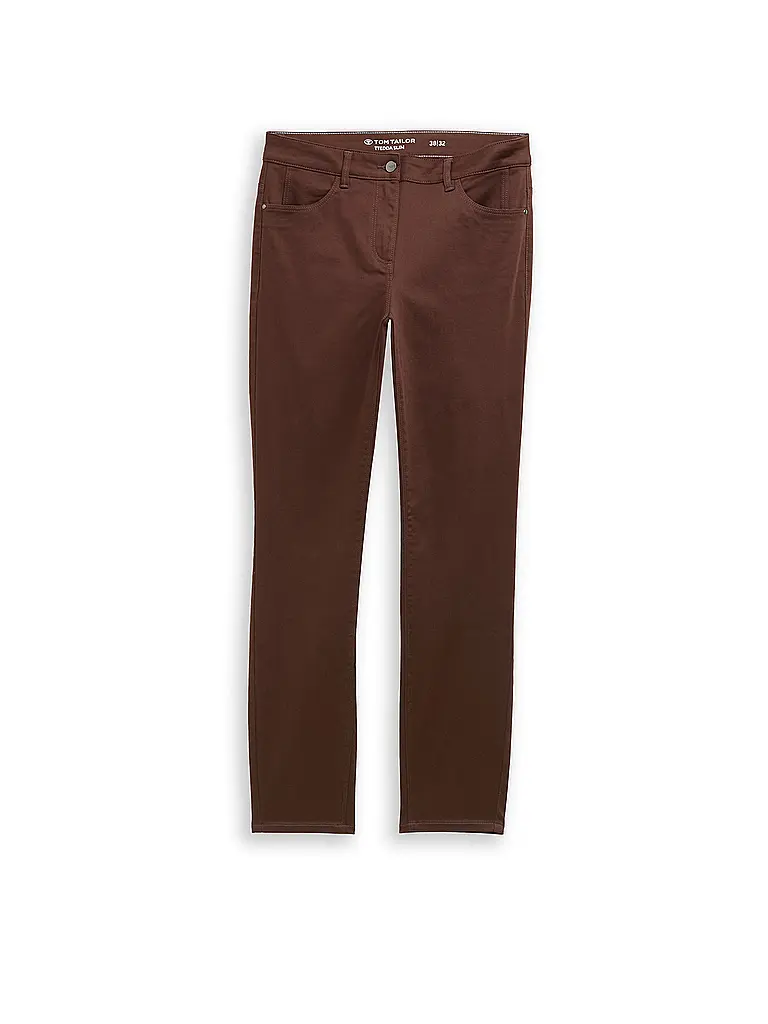 TOM TAILOR | Pantalon Slim Fit TTEDDA | Marron