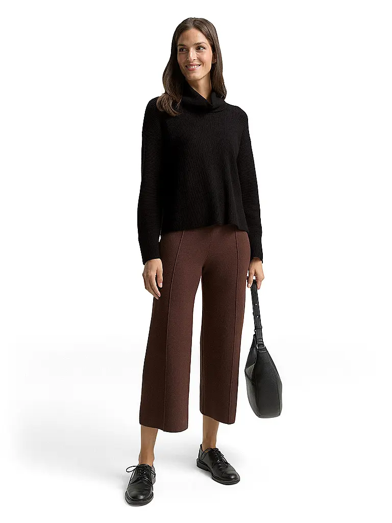 TOM TAILOR | Pull à col roulé coupe oversize | Noir