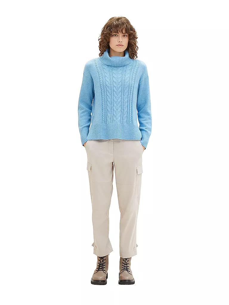 TOM TAILOR | Pull à col roulé | Bleu clair